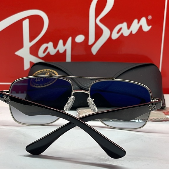 BNIB Rayban double bridge Silver with Gray Gradient Lenses 3438 - Picture 6 of 9